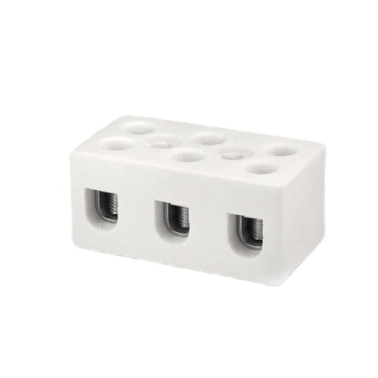 ONKA 6-10mm2 / 3-pole steatite / ceramic / porcelain connector - PORCELAIN TERMINAL BLOCK, 1070007