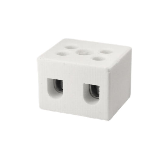 ONKA 0.75-1.5 mm2 / 2 wire steatite / ceramic / porcelain connector - PORCELAIN TERMINAL BLOCK, 1070001