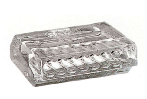 Transparent wire connector Push-in 2.5 mm², 8 contacts