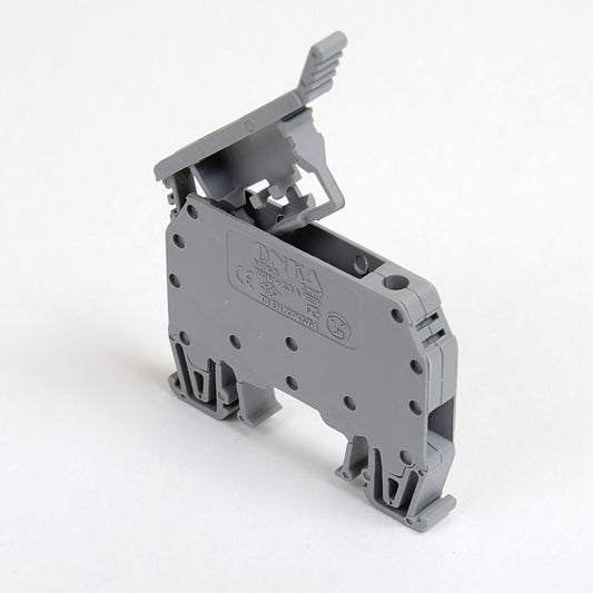 ONKA 6mm2 screw connection fuse terminal block (fuse not included), gray, 1010241