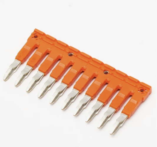 ONKA 4/10 Plug-in 10-way socket bridge, insulated, universal (for spring and screw terminal block 4 mm2), 1060114
