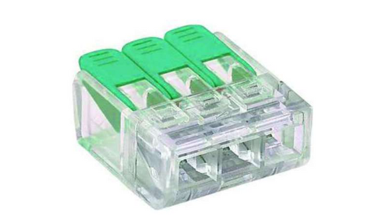 Push-in spring connection clamp, 3-pole