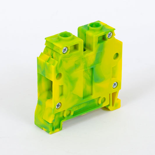 ONKA 35mm2 PE Skrūvju sliedes savienotāju termināļu bloks DIN sliedes terminālis, 2 vadi, pelēks, 1010533
