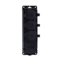 Triple "rubber" black socket with hermetic cover IP44 250V, 16A, SCHUKO 2P+Z, 3KMP-F, Bylion