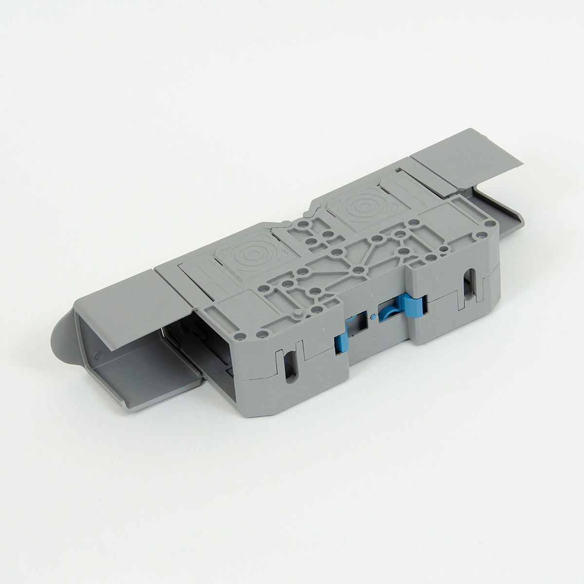 ONKA 150mm2 M12 Screw rail connector, DIN rail terminal with protective cap, gray, 1030088