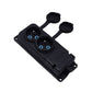 Double rubber socket black, hermetic, 250V, 16A, IP44, French type E 2P+Z, 2KMP-E, Bylion