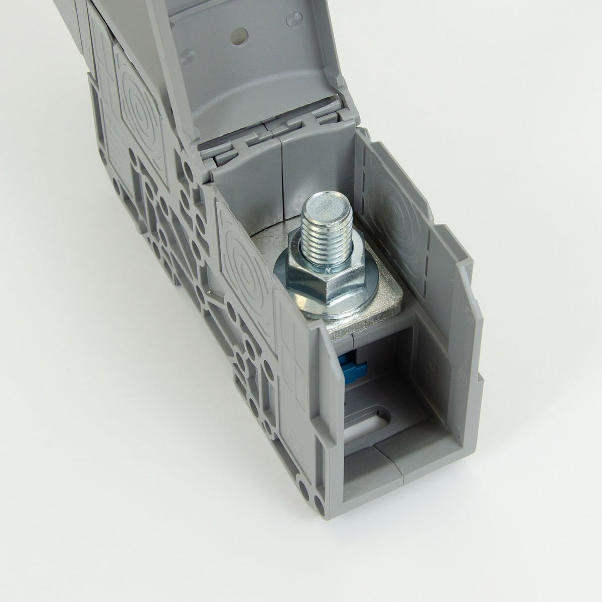 ONKA 150mm2 M12 Screw rail connector, DIN rail terminal with protective cap, gray, 1030088