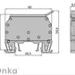 ONKA 6mm2 screw connection fuse terminal block (fuse not included), gray, 1010241