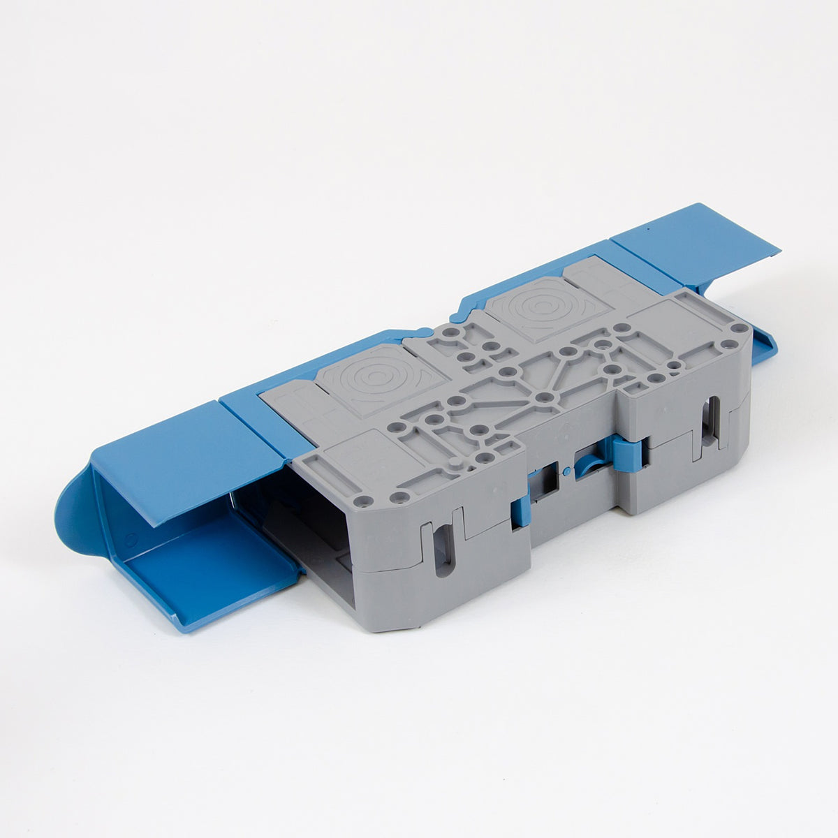 ONKA 120mm2 M10 Screw rail connector, DIN rail terminal with protective cap, blue, 1030076