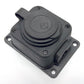 Melna "gumijas" kontaktligzda 250V, 16A, IP44, SCHUKO 2P+Z, 1KMP-F, Bylion