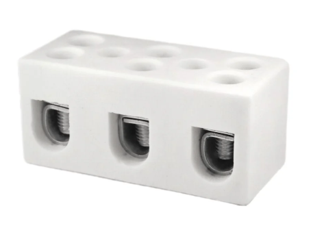 ONKA 10-16mm2 / 3-spoļu steatīta / keramikas / porcelāna savienotājs - PORCELĀNA TERMINĀLA BLOKS, 1070012