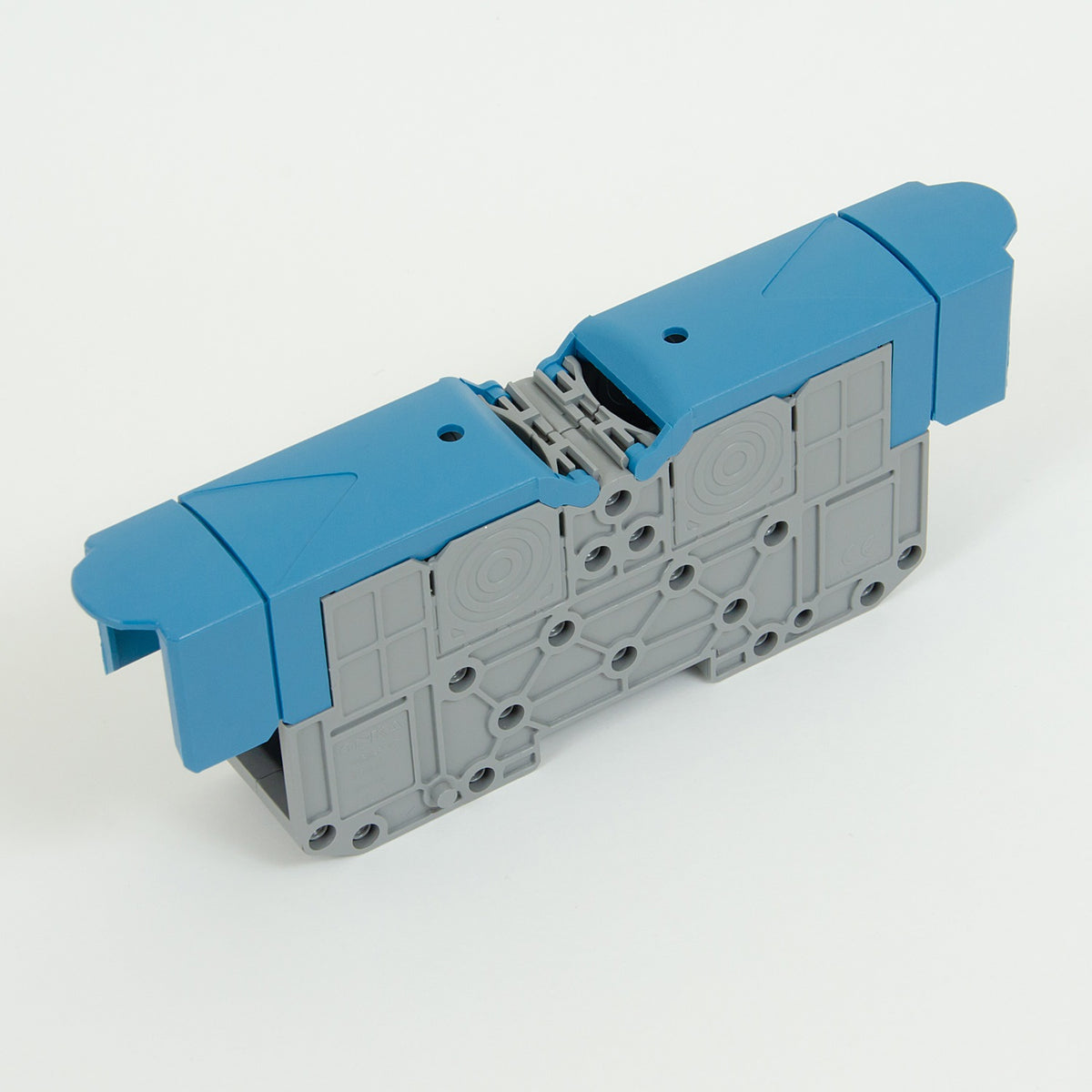 ONKA 95mm2 M8 Screw rail connector, DIN rail terminal with protective cap, blue, 1030062