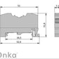 ONKA 4mm2 PE atsperu sliedes savienotājs, DIN sliedes spaile, 2 vadi, pelēks, 1020299