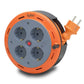 Compact cassette roll extension, 5 m cable with 4 sockets IP20 + thermal fuse + child lock, 3x1mm2, SCHUKO type grounding, PHE-05310-F
