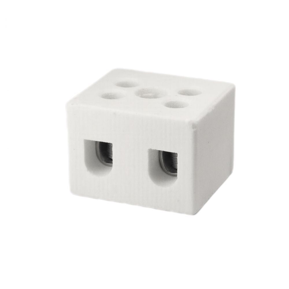 ONKA 0.75-1.5 mm2 / 2 wire steatite / ceramic / porcelain connector - PORCELAIN TERMINAL BLOCK, 1070001