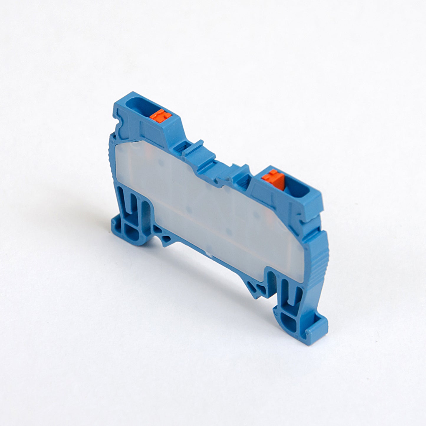 ONKA 1.5mm2 spring rail connector, DIN rail terminal, 2 wires, blue, 1020005