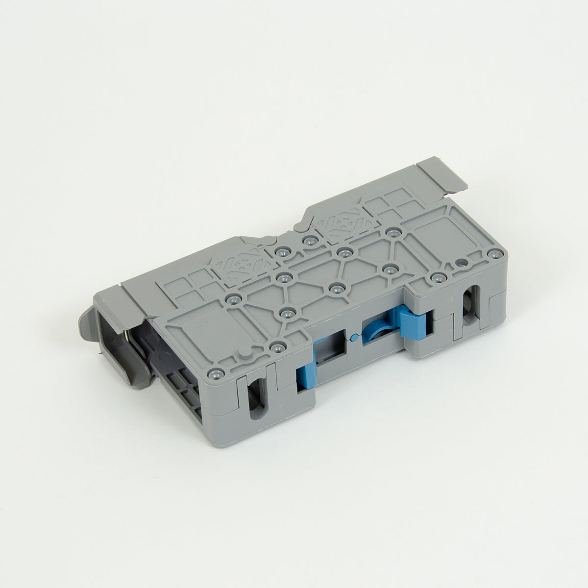 ONKA 50mm2 M8 Screw rail connector, DIN rail terminal with protective cap, gray, 1030031, 1030031