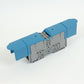 ONKA 150mm2 M12 Screw rail connector, DIN rail terminal with protective cap, blue, 1030091