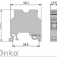 ONKA 35mm2 PE Screw rail connector terminal block DIN rail terminal 2-wire, gray, 1010225