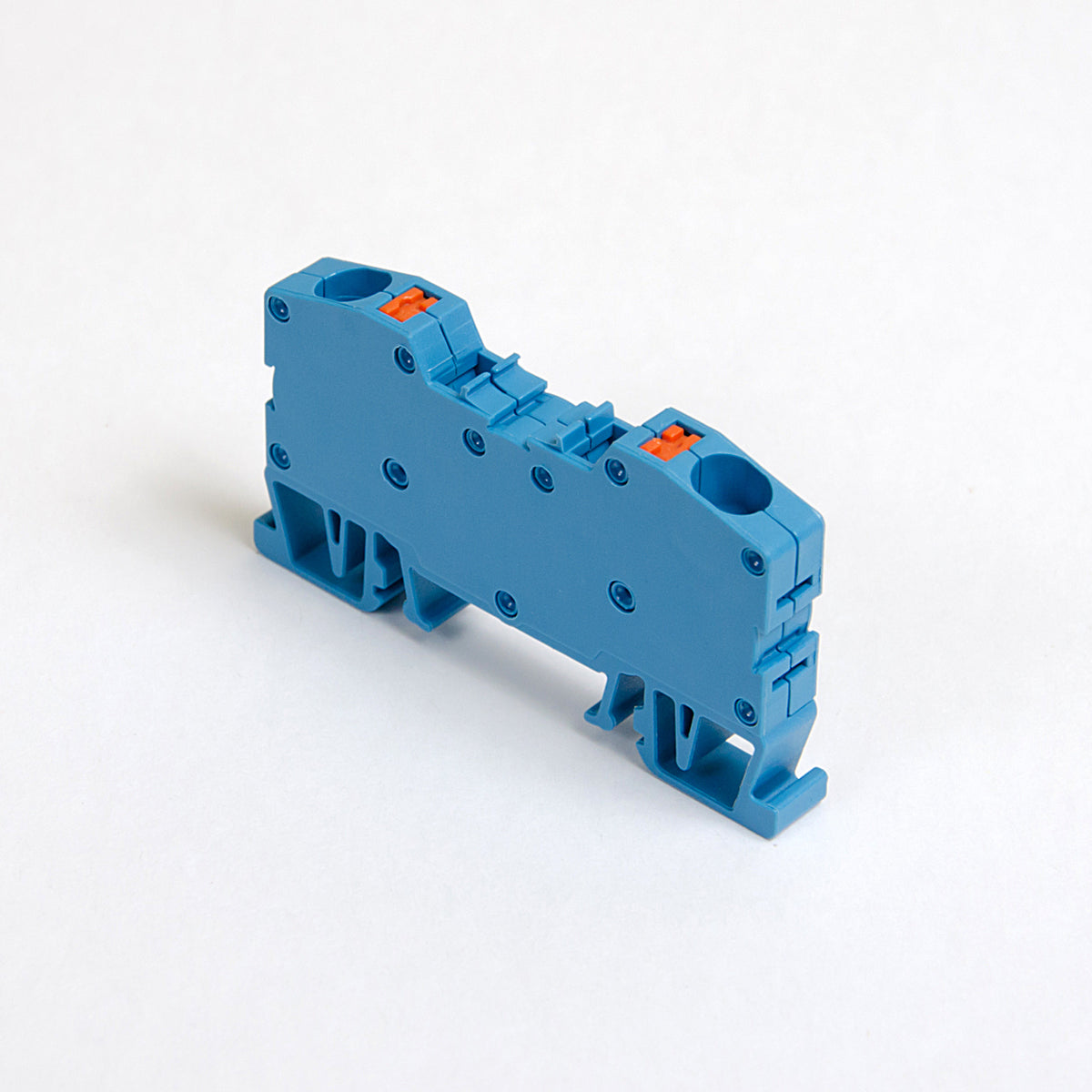 ONKA 6mm2 spring rail connector terminal block DIN rail terminal, 2 wires, blue, 1020037, 1020037
