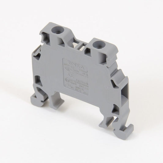 ONKA 1.5mm2 Skrūvju sliedes savienotāju termināļu bloks DIN sliedes terminālis, 2 vadi, pelēks, 1010002