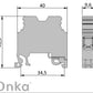ONKA 10mm2 PE Screw rail connector terminal block DIN rail terminal, 2 wires, gray, 1010221