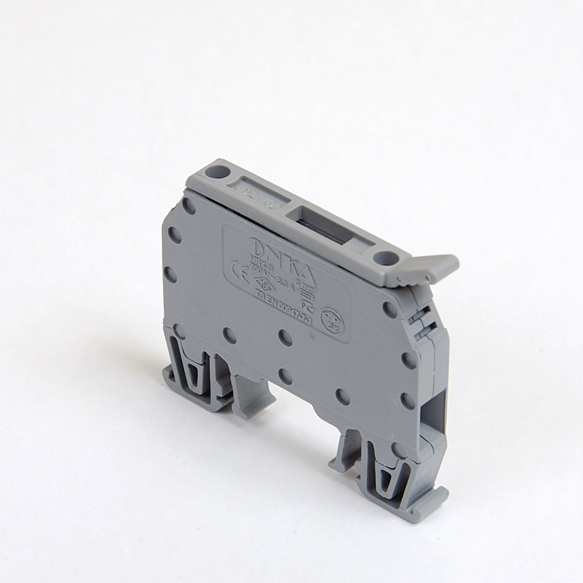 ONKA 6mm2 screw connection fuse terminal block (fuse not included), gray, 1010241