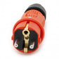 Orange rubber plug IP54, for cable, double earthing, 2P+Z, REF-O, 16 amps 250 volts, manufacturer Bylion