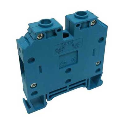 ONKA 25mm2 Skrūvju sliedes savienotāju termināļu bloks DIN sliedes terminālis, 2 vadi, zils, 1010065