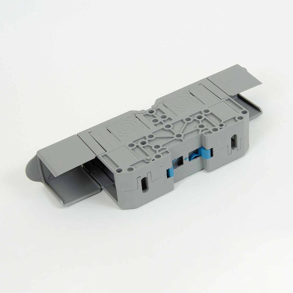 ONKA 120mm2 M10 Screw rail connector, DIN rail terminal with protective cap, gray, 1030073