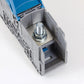 ONKA 120mm2 M10 Screw rail connector, DIN rail terminal with protective cap, blue, 1030076