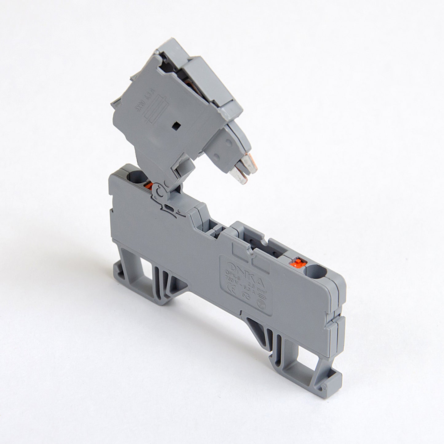 ONKA 2.5 mm2 screw connection fuse terminal block (fuse not included), gray, 1020223
