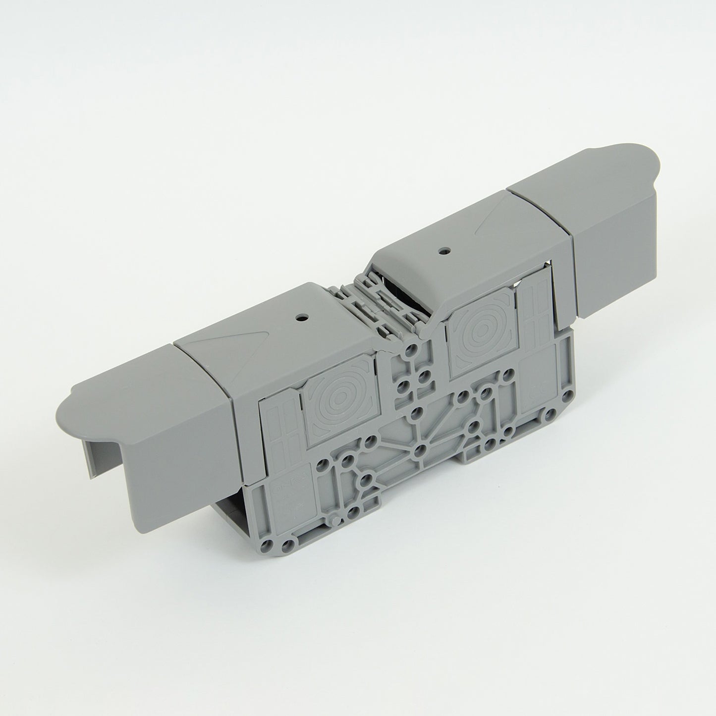 ONKA 150mm2 M12 Screw rail connector, DIN rail terminal with protective cap, gray, 1030088