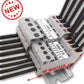 ONKA 2.5 mm2 hybrid screw/spring rail terminal block DIN rail terminal block, 2 wires, gray, 1040002