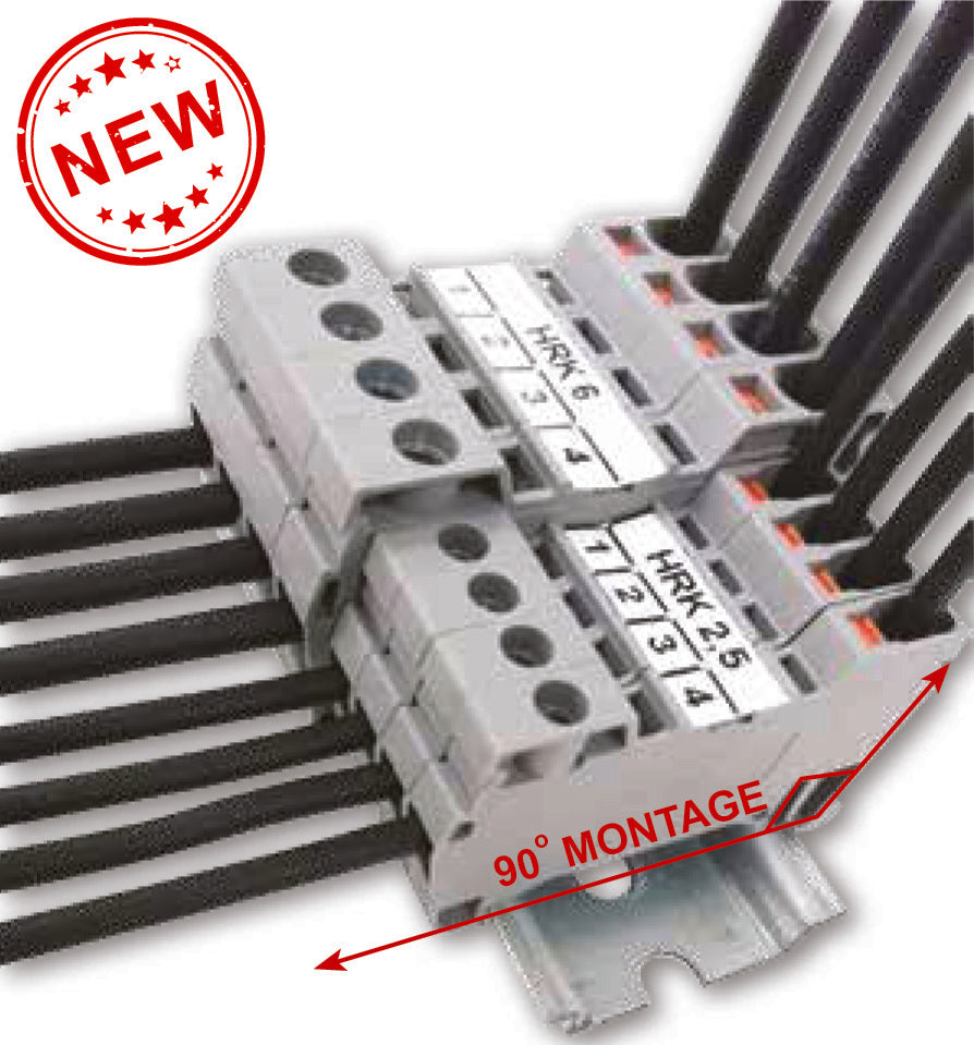 ONKA 2.5 mm2 hybrid screw/spring rail terminal block DIN rail terminal block, 2 wires, gray, 1040002