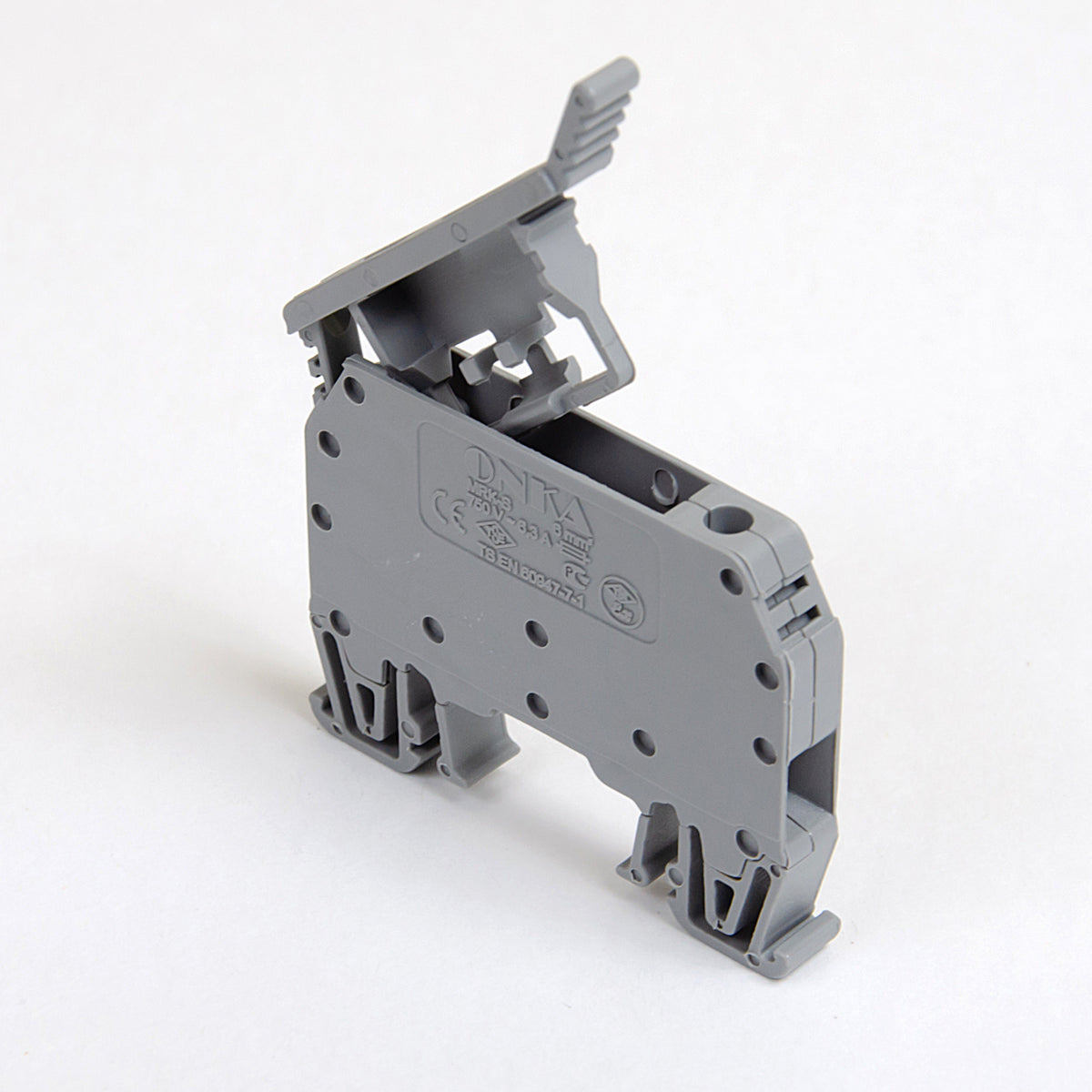 ONKA 6mm2 screw connection fuse terminal block (fuse not included), gray, 1010241