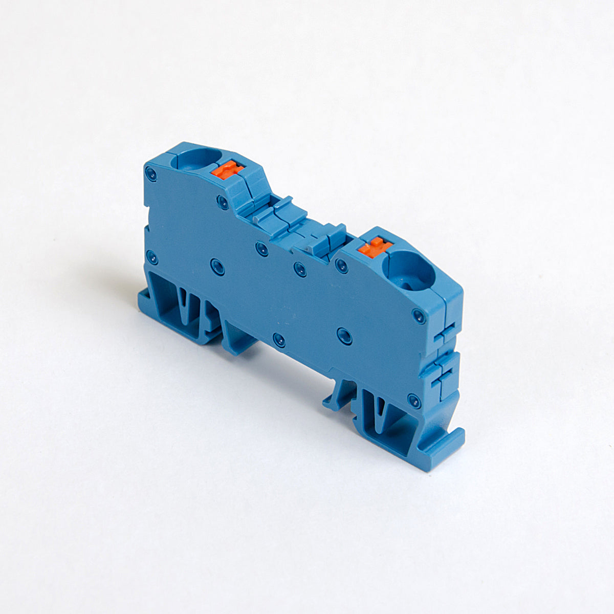 ONKA 10mm2 atsperu sliedes savienotāju termināļu bloks DIN sliedes terminālis, 2 vadi, zils, 1020047