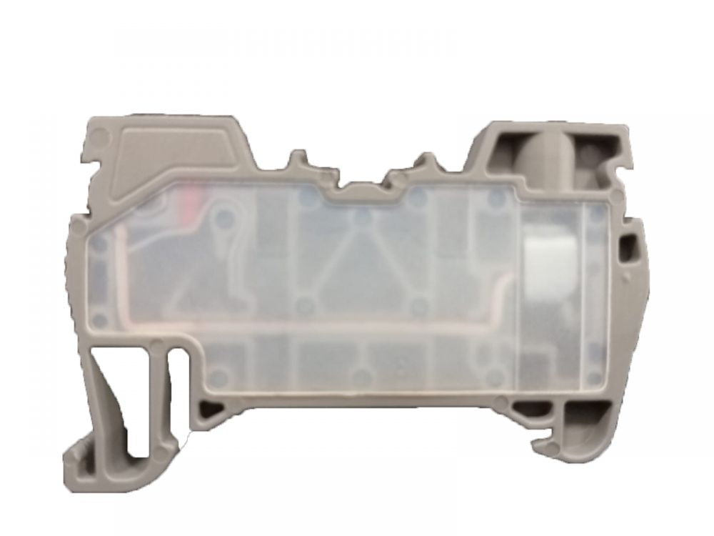 ONKA 6mm2 hybrid screw/spring rail connector terminal block DIN rail terminal block, 2 wires, gray, 1040012