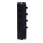 4x rubber socket "rubber" black with hermetic cover IP44, 250V, 16A, SCHUKO 2P+Z, 4KMP-F, Bylion