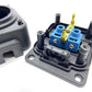 Melna "gumijas" kontaktligzda 250V, 16A, IP44, SCHUKO 2P+Z, 1KMP-F, Bylion