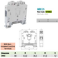 ONKA 25mm2 Screw rail connector terminal block DIN rail terminal 2-wire, gray, 1010062