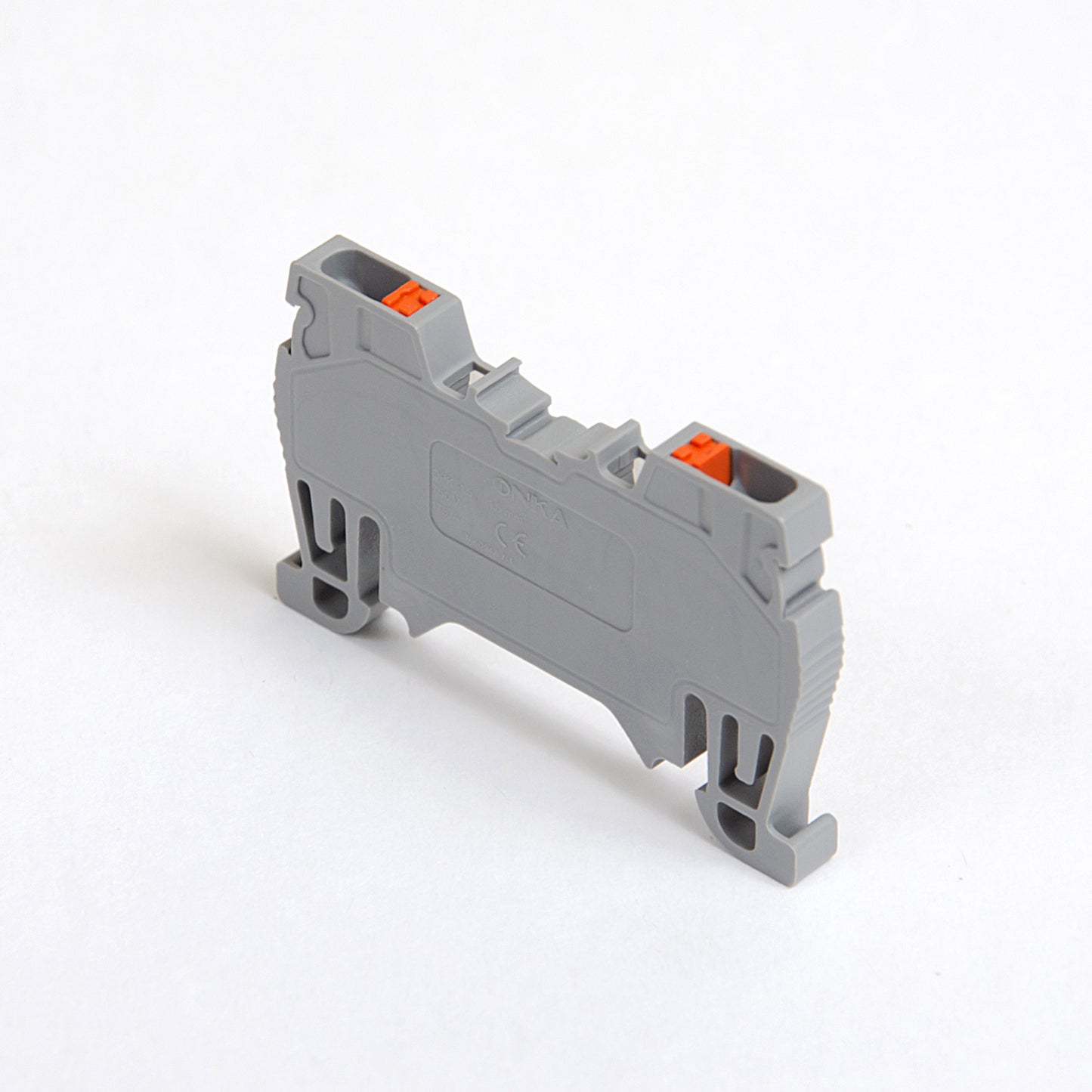 ONKA 1.5mm2 spring rail connector, DIN rail terminal, 2-wire, gray, 1020002