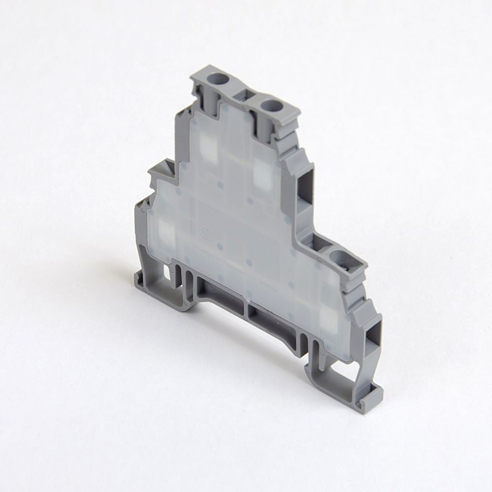 ONKA 2.5 mm2, 2-level screw rail connector terminal block DIN rail terminal block, 4-wire, gray, 1010332