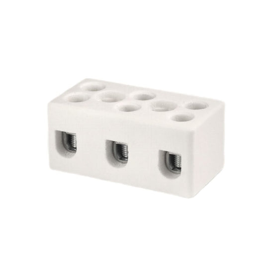 ONKA 4-6mm2 / 3-pole steatite / ceramic / porcelain connector - PORCELAIN TERMINAL BLOCK, 1070005