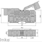 ONKA 50mm2 M8 Screw rail connector, DIN rail terminal with protective cap, gray, 1030031, 1030031