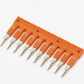 ONKA 4/10 Plug-in 10-way socket bridge, insulated, universal (for spring and screw terminal block 4 mm2), 1060114