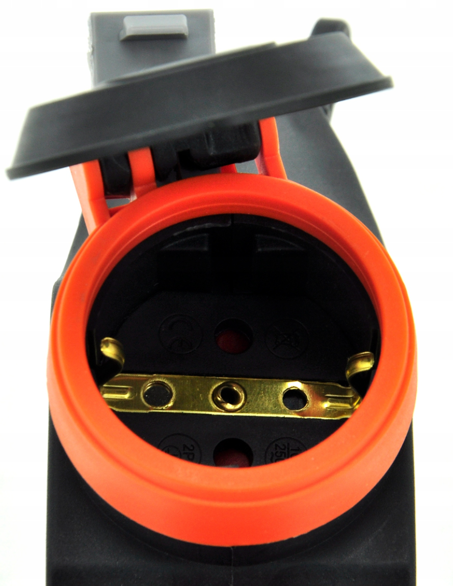 Rumbas rubber T-type Schuko splitter with 3 sockets 3WHS-F