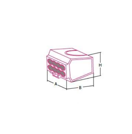 Transparent wire connector Push-in 6x2.5 mm²