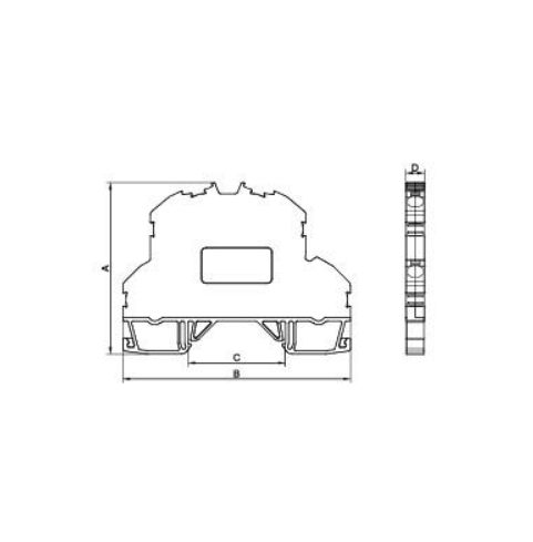 OPK-C 2.5 mm² double DIN rail spring terminal block  