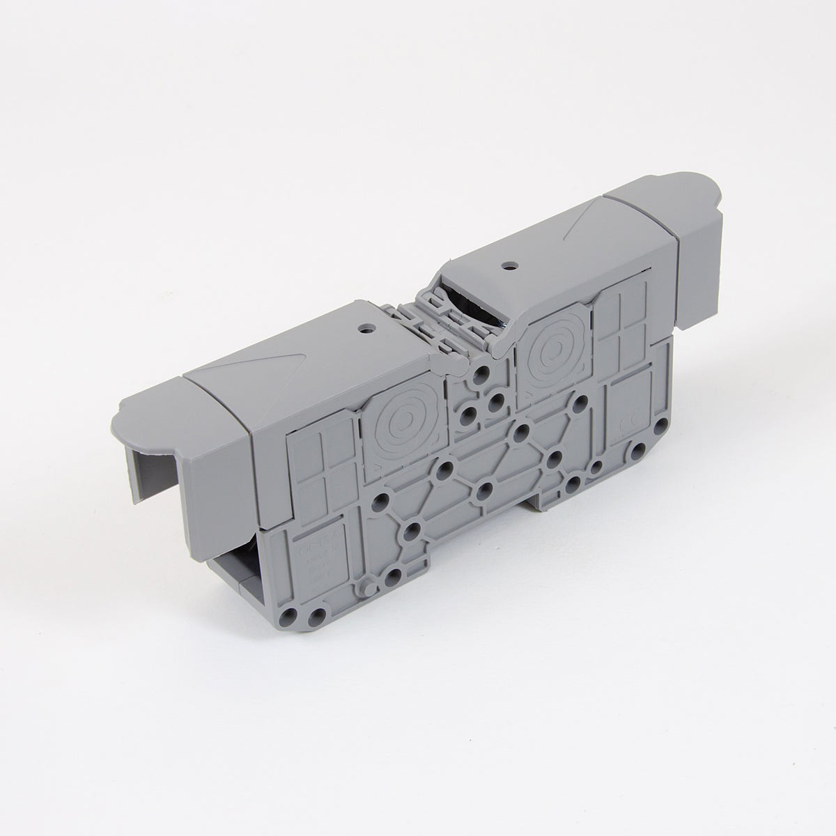 ONKA 70mm2 M8 Screw rail connector, DIN rail terminal with protective cap, gray, 1030045